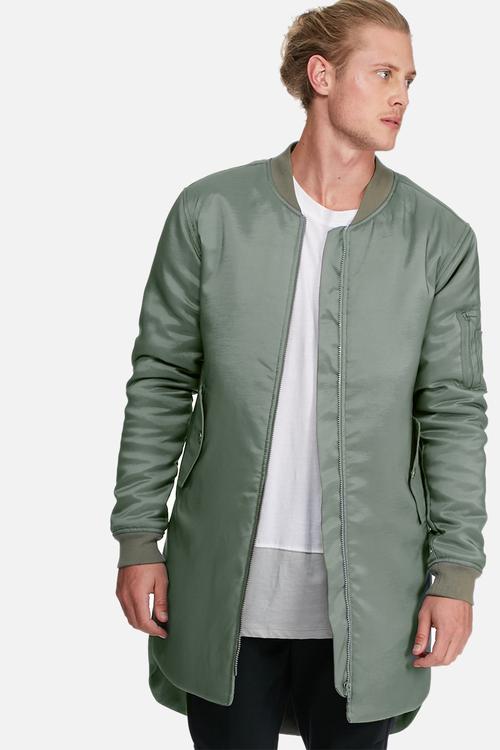 Padded long bomber