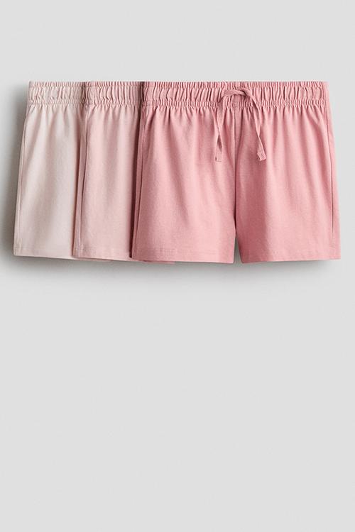 3-pack cotton jersey shorts - pink/light pink/pale pink