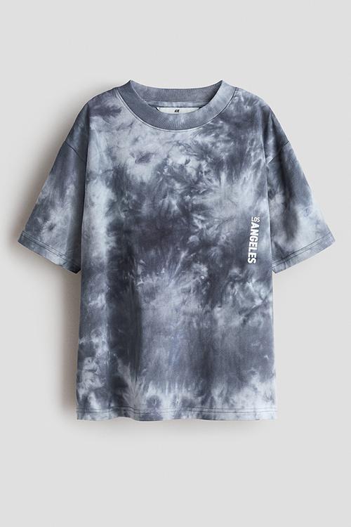 Loose-fit printed t-shirt - grey/los angeles