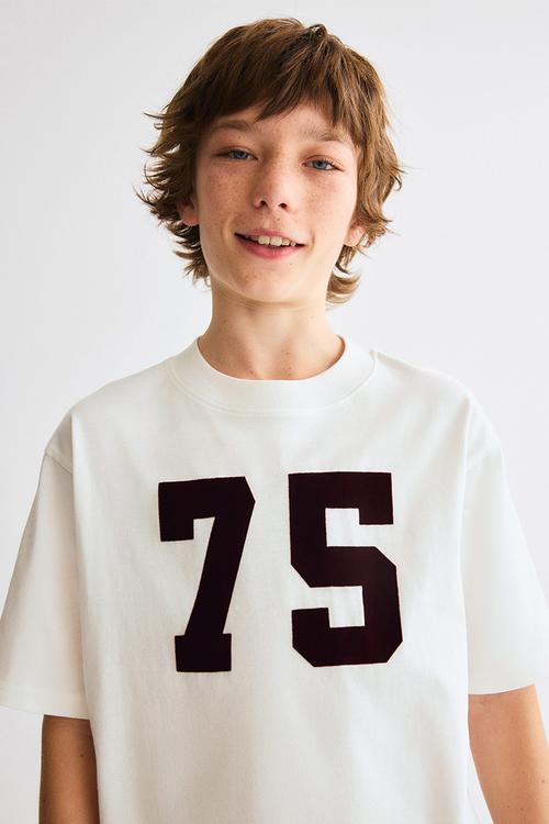 Printed t-shirt - white/75