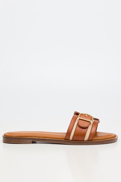 Helena 1 Leather Slide Sandal - Tan