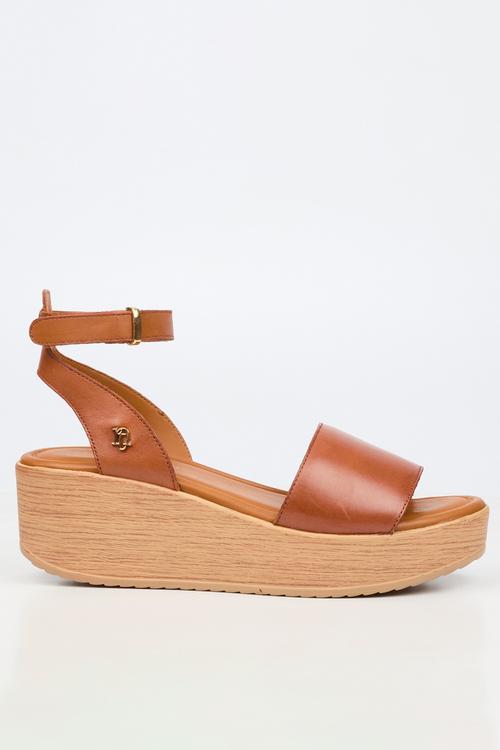 Luisa 1 Leather Espadrille Wedge Heel - Tan