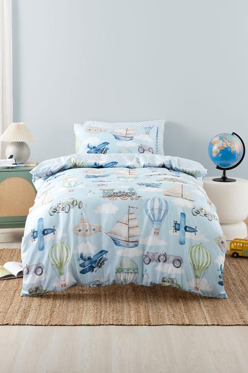 Jetset Journey Duvet Cover Set - Blue