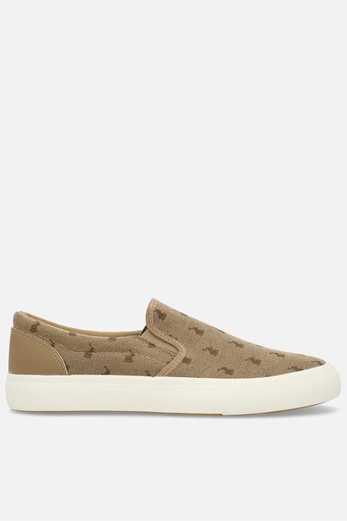 Jacquard Monogram Slip On - Stone