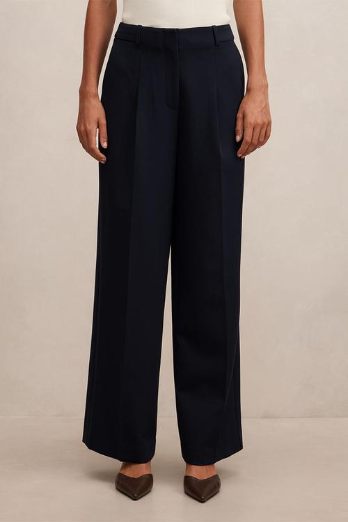 Briony wide leg pants - navy suit