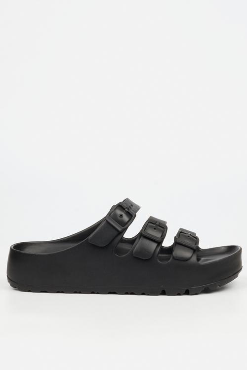 Myla 1 triple buckle sandal - black