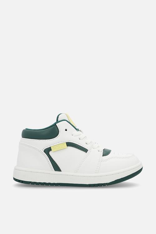 Boys Mixed Panelled  Sneaker  - White