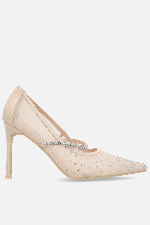 Vivian stiletto court heel - rose mesh