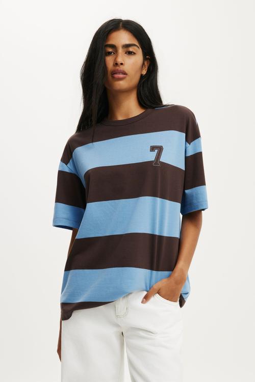 The Boxy Graphic Tee - 7/Cosmic Star Stripe
