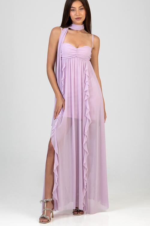 Lost In Paradise Maxi Dress - Lilac