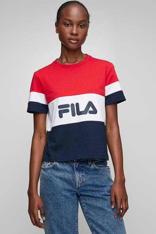 Devon Crop Top - Fila Red/White/ Fila Blue
