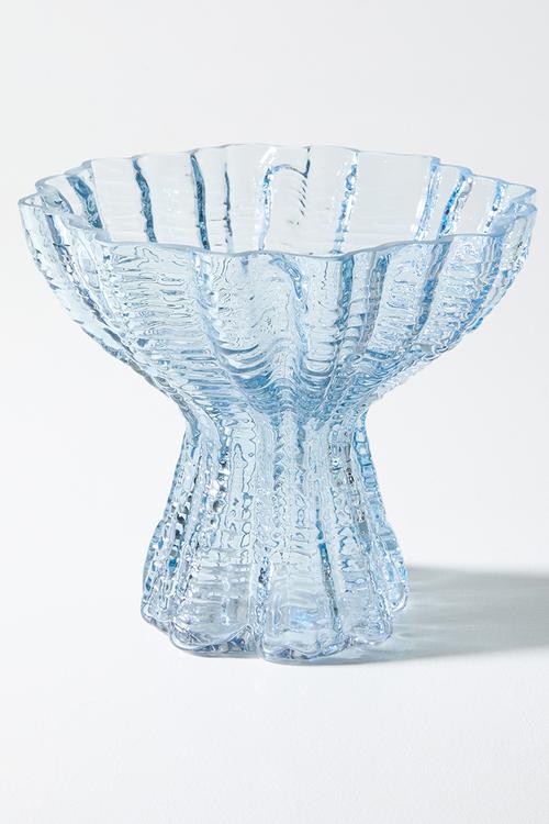 Shell Glass vase - Blue
