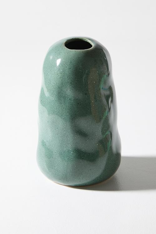 Stoneware Organic Vase - Green