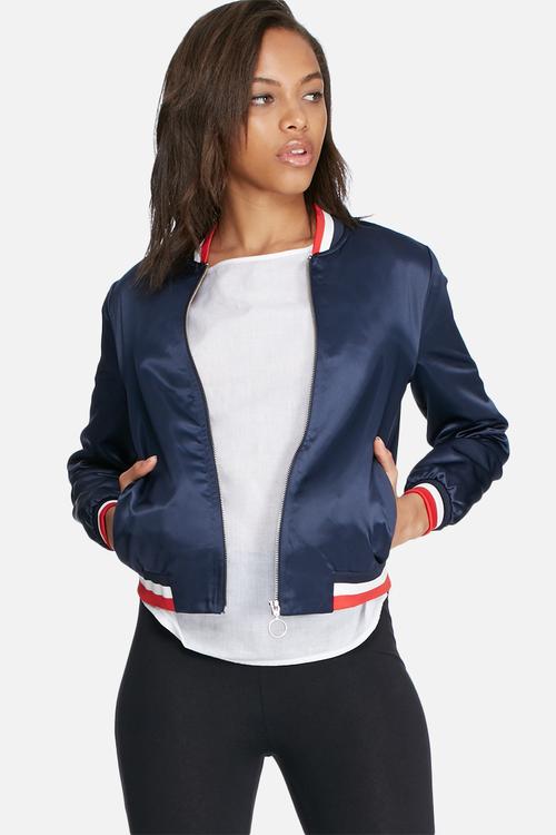 Squad embroidery bomber jacket