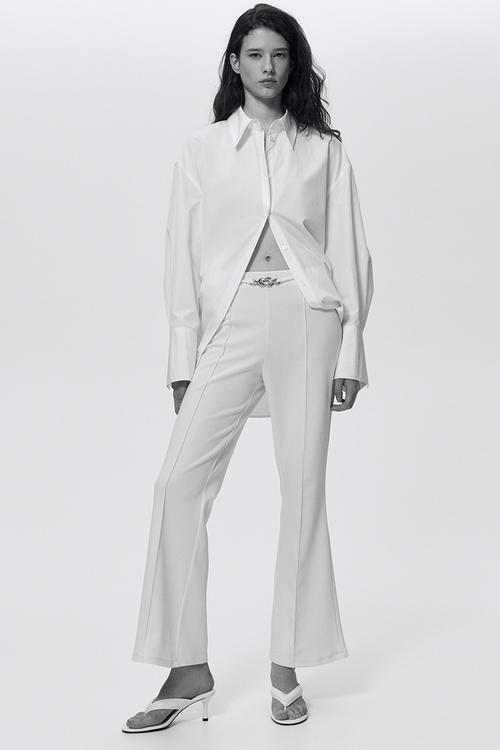 Bootcut ponte di roma trousers - cream