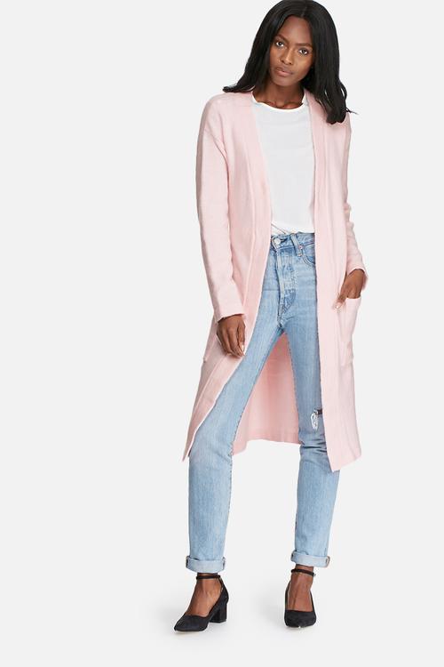 Knitwear robe with tie