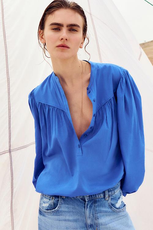 Oversized blouse - blue