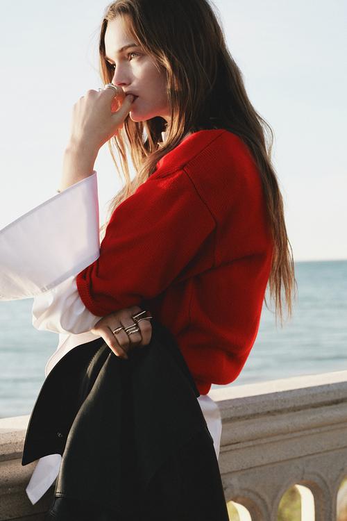 Knitted top - red
