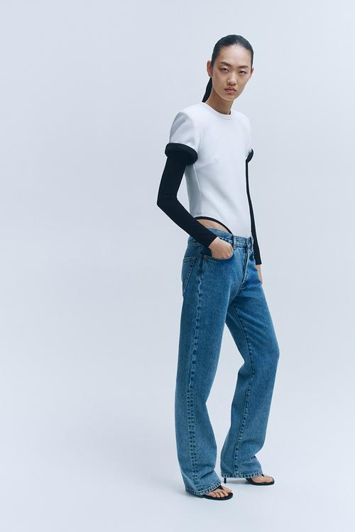 Straight-leg jeans - light denim blue
