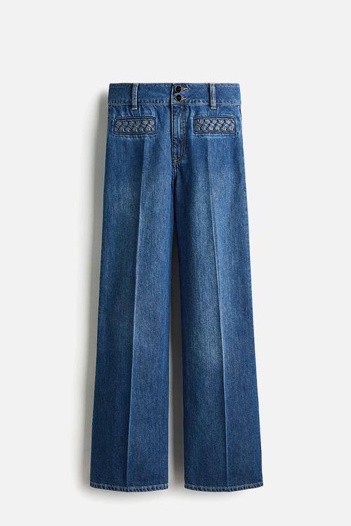 Wide high jeans - denim blue