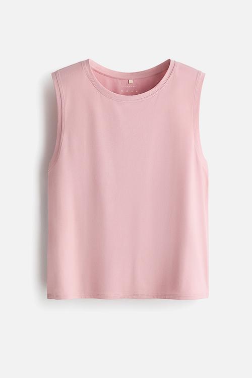 Boxy-style sports vest top with drymove™ - pastel pink