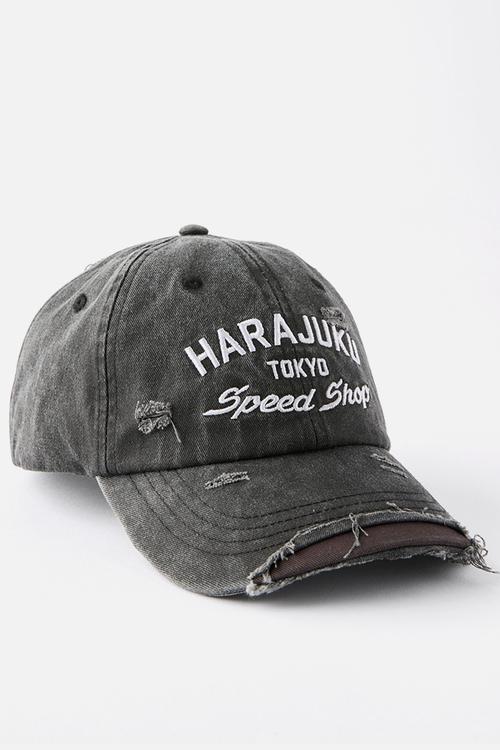 Vintage Dad Hat  - Washed Black/Harajuku Speed Shop