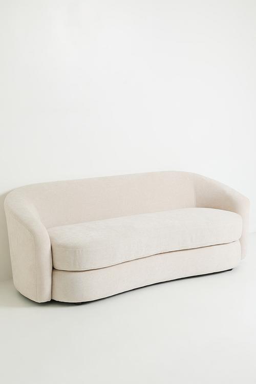 Annie Curved 3 Seater Sofa - Natural