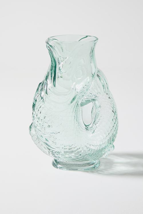 Fish Glass Jug - blue
