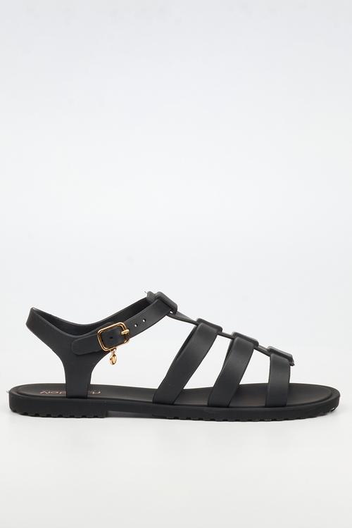 Cascade 1 multi-strap jelly sandal - black