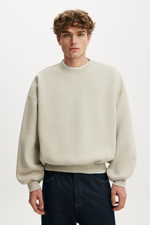 Relaxed Crew Sweater - Stone