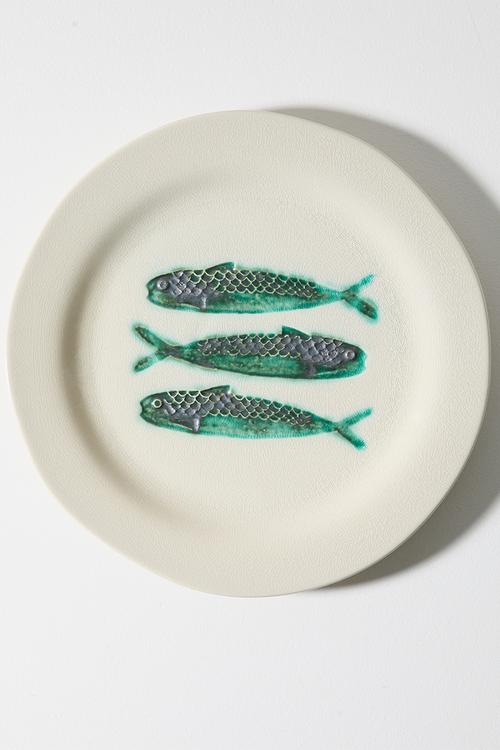 Stoneware Fish Serving Plate - Natural