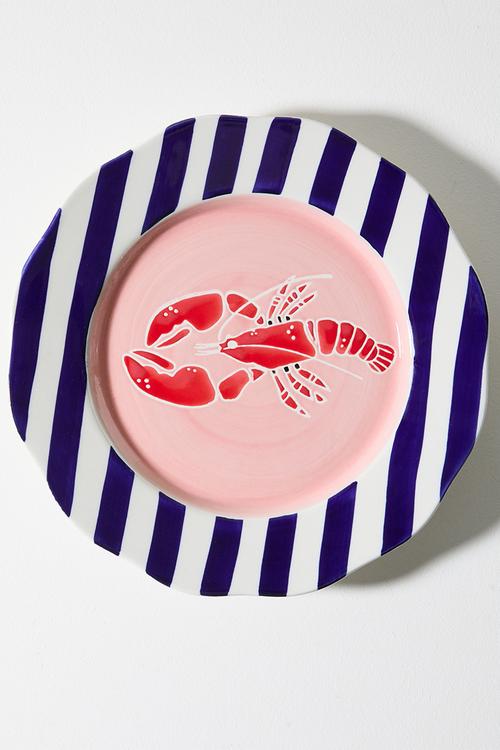 Stoneware Lobster Serving Plate - Multi