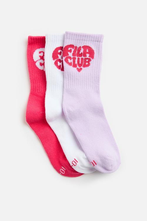 Fila Club Tube Sock - Rouge Red/ White/ Lavender