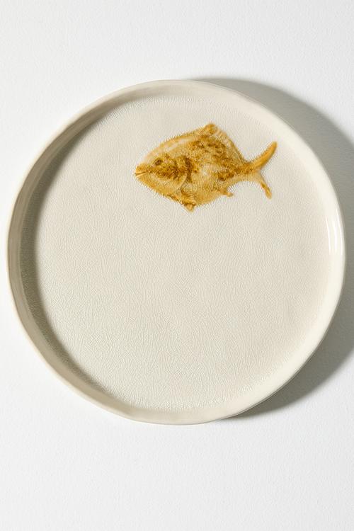 Stoneware Fish Side Plate - Natural