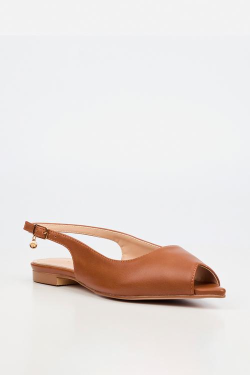Lavelle 5 peep toe pump - brown