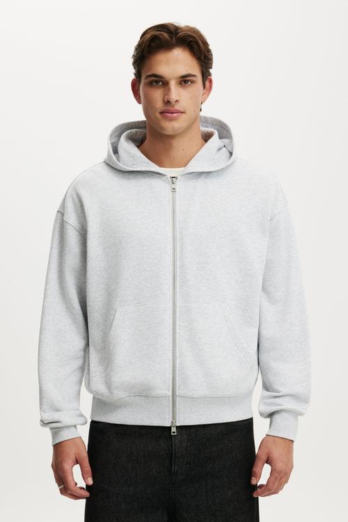 Zip Up Hoodie - Grey Marle