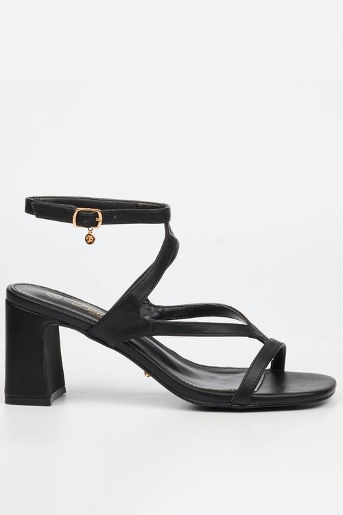 Lenor 2 strappy block heel - black