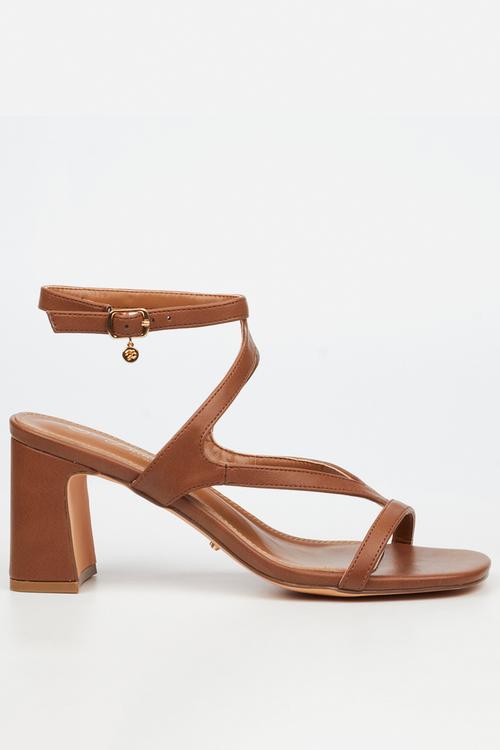 Lenor 2 strappy block heel - brown