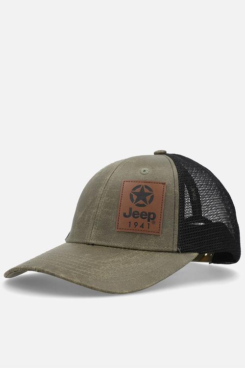 Oil skin cap - olive