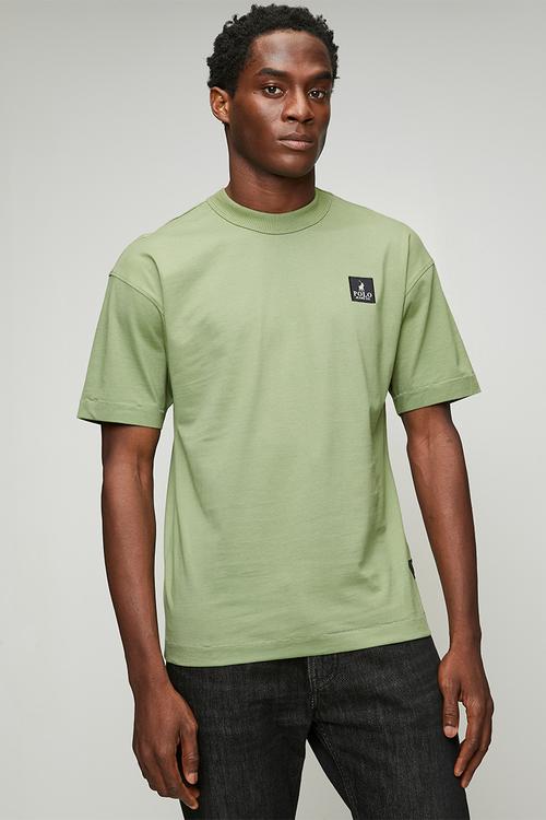 Mens pjc overdyed logo tee - green