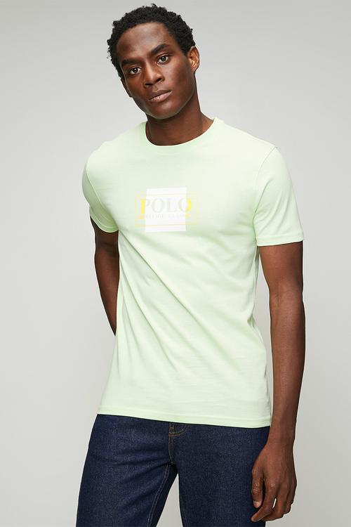 Mens printed graphic T-shirt  - green