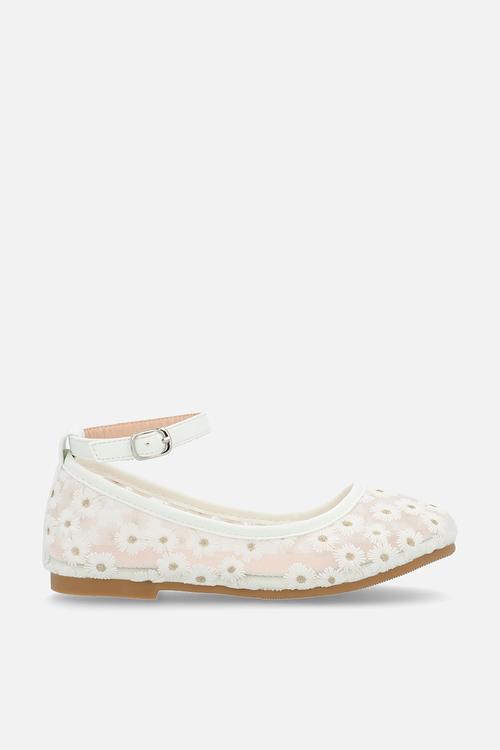 Daisy aop pumps - white