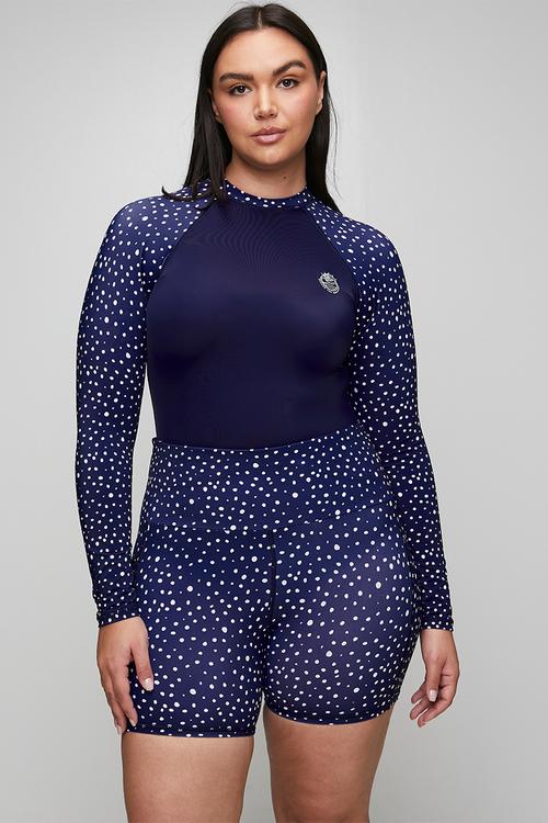 Plus ladies basic bike short - navy whale shark