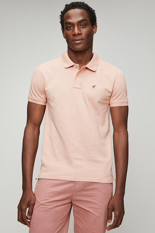 MENS ESSENTIAL PIQUE SS GOLFER - Pink