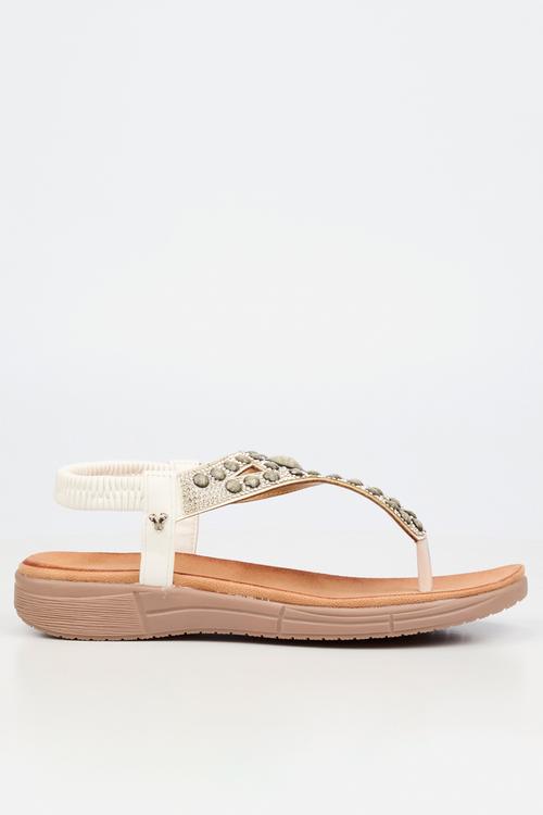 Mylee 1 t-bar sandal - white
