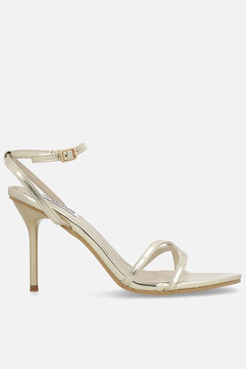 Hope open toe ankle strap - gold