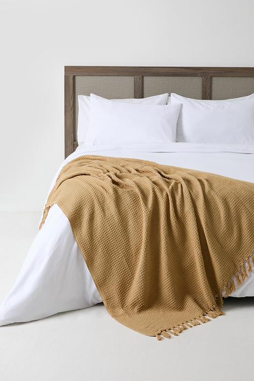 Waffle Cotton Throw - Natural