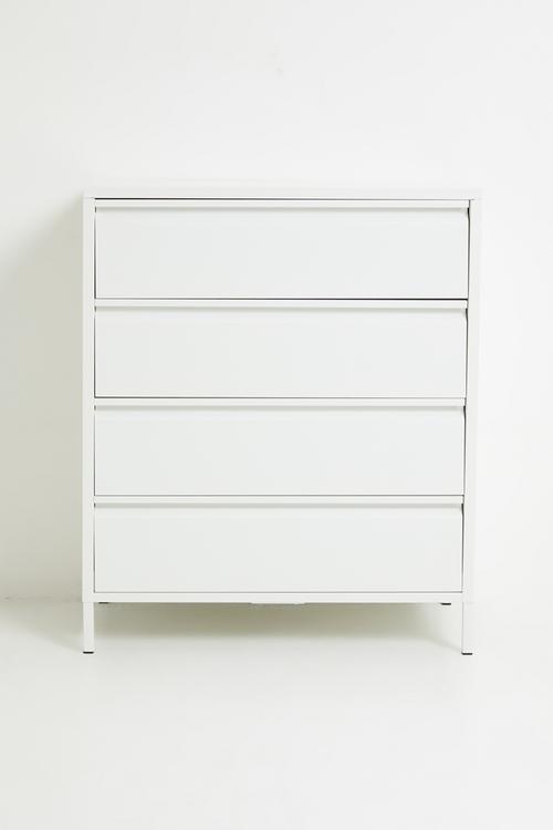 Mia 4 Chest Drawer - White