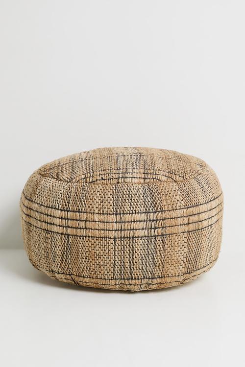 Nala Jute Ottoman - Natural
