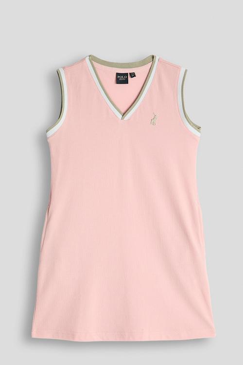 Girls Kayla Sl Pique Dress - Pink